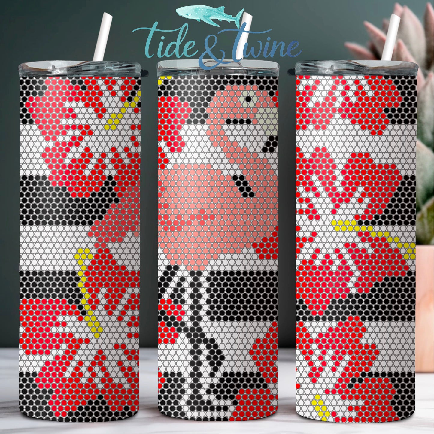 Flamingo Hibiscus SS16 20oz Rhinestone Pattern