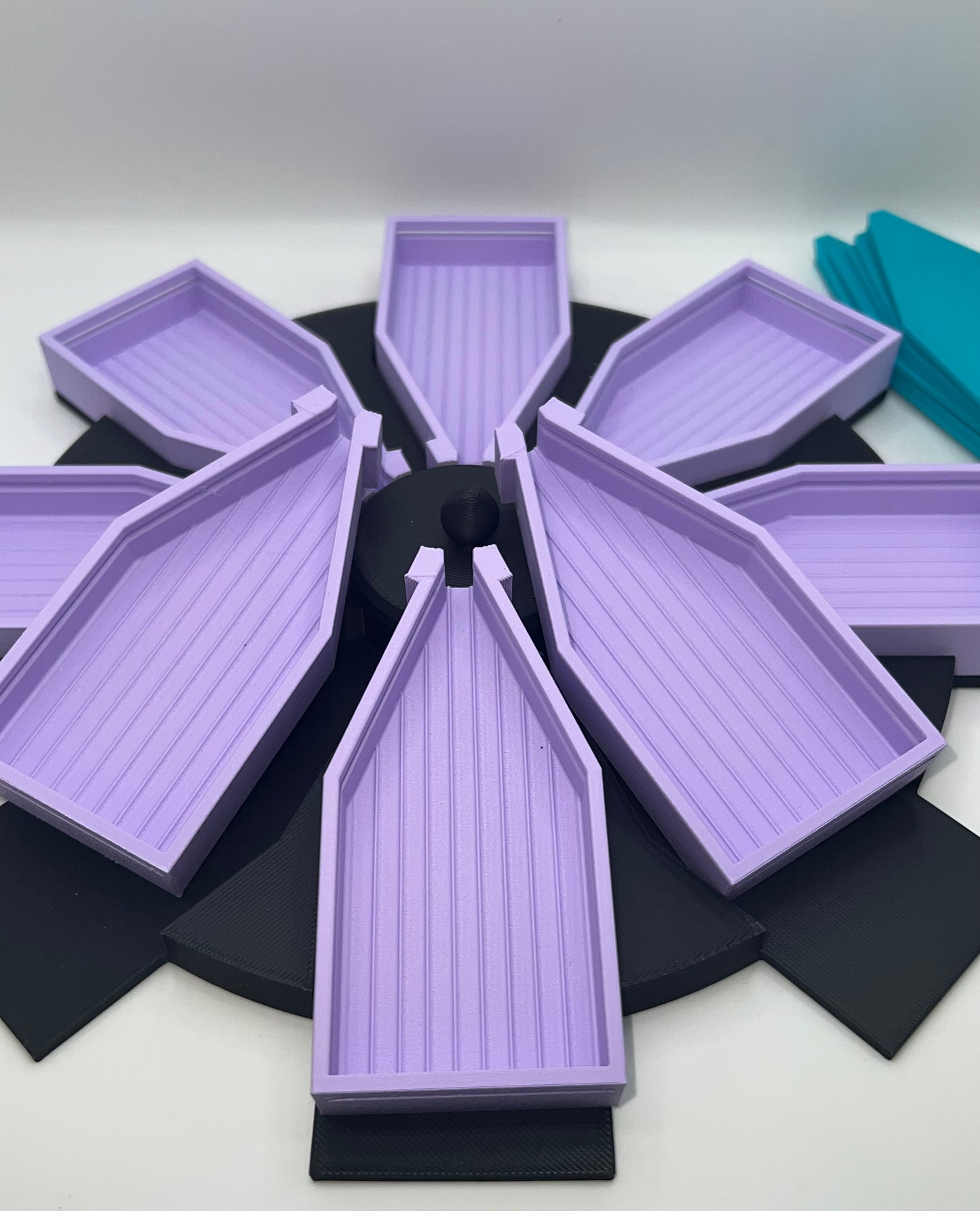 8 Tray Spinning Rhinestone Organizer with Lids