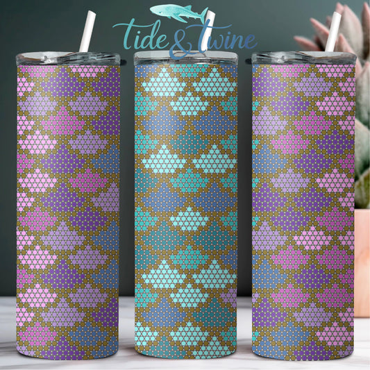 Mermaid Scales SS16 20oz Rhinestone Pattern