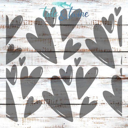 Floating Hearts Seamless Burst Wrap