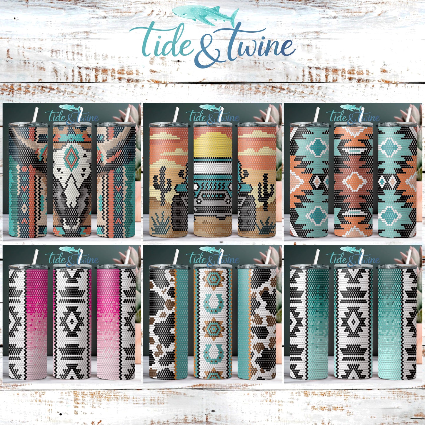 Full Vacation Bundles SS16 20oz Rhinestone Pattern