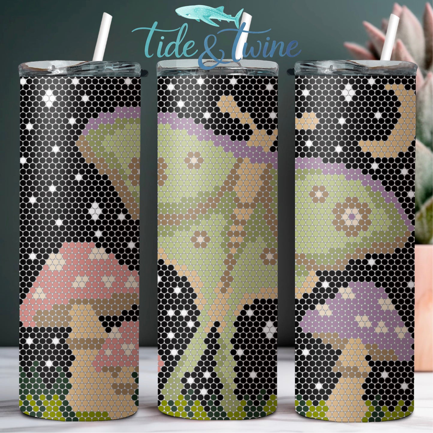 Paradise Swirl Bundle Sublimated Tumblers, Stones and Full Kits