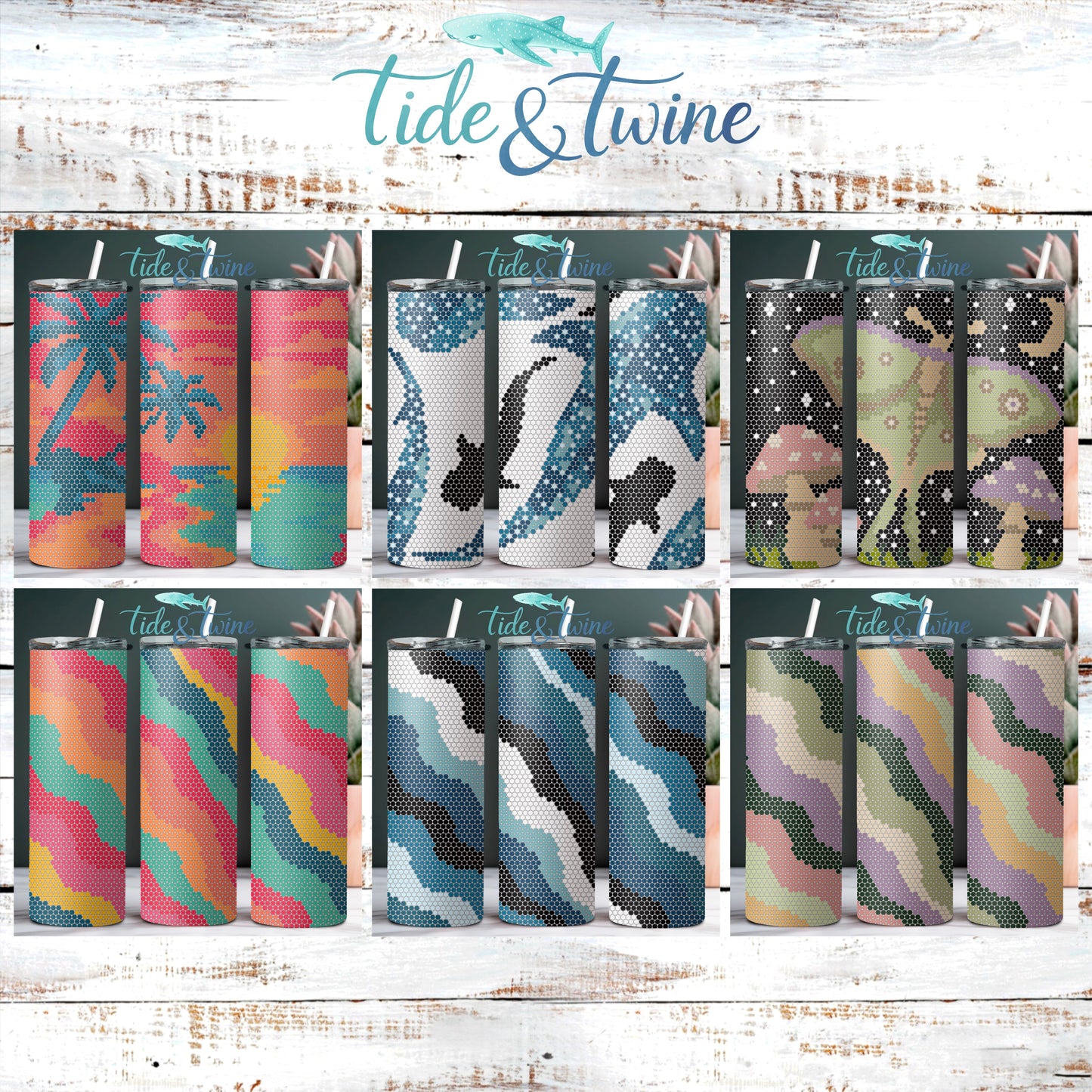 Full Vacation Bundles SS16 20oz Rhinestone Pattern